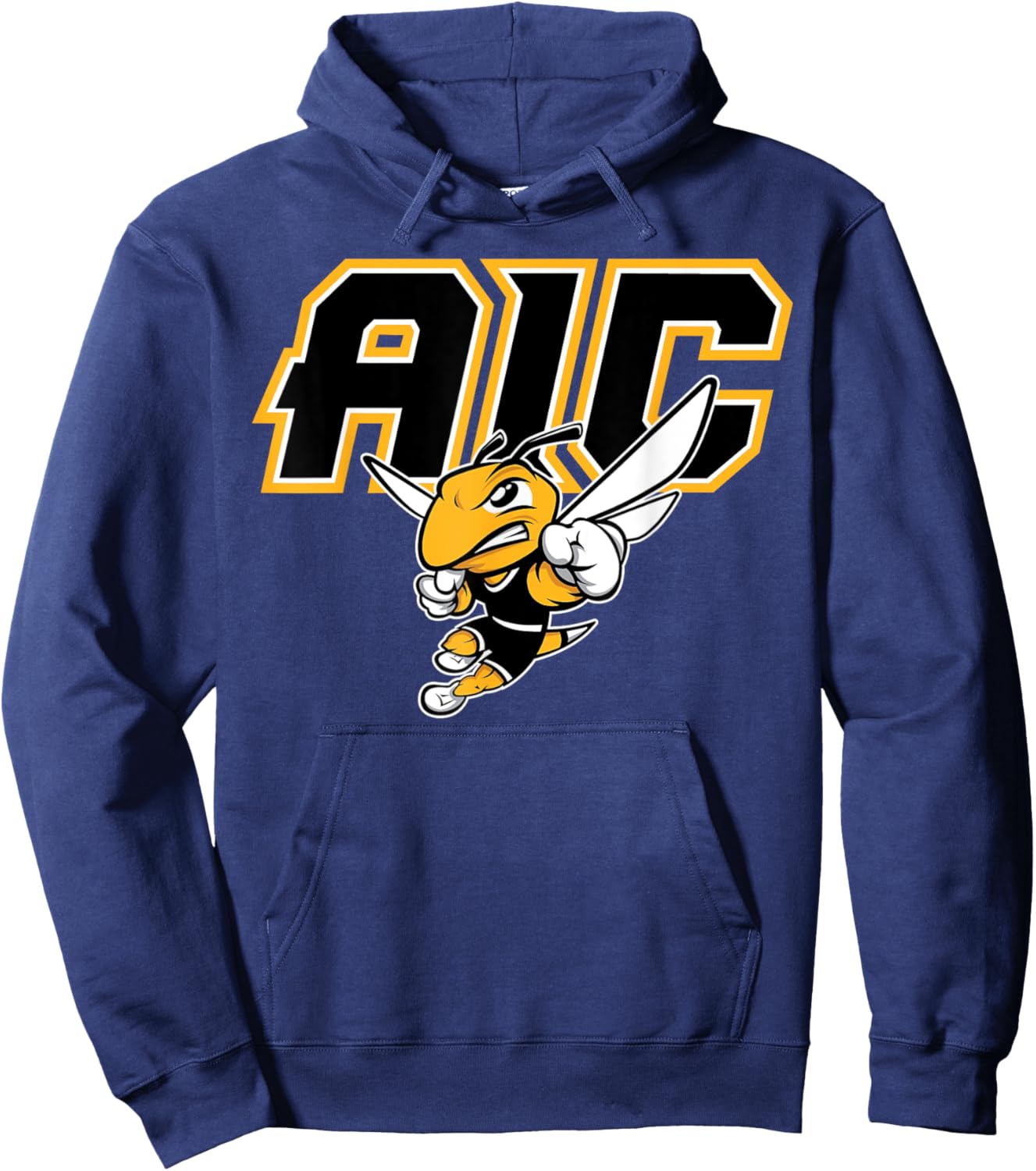 American International College AIC Vintage Sports Design Hoodie - Hoodie | Navy