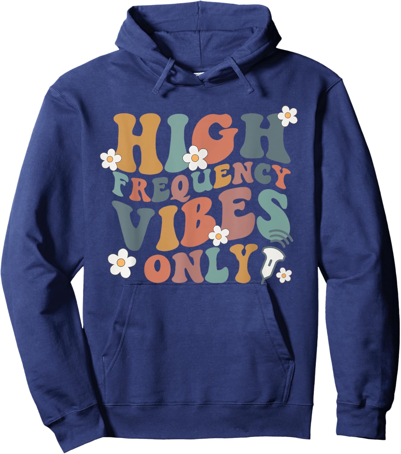High Frequency Vibes Only Ultrasound Tech Graduation RDMS Hoodie - Hoodie | Navy