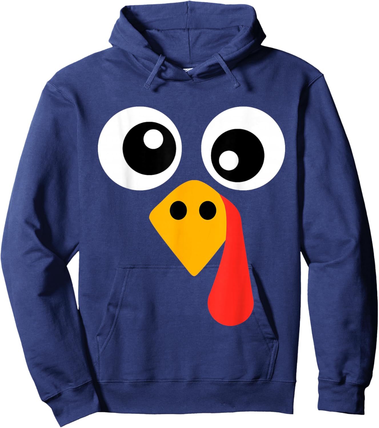 Funny turkey face for thanksgiving kids and family Hoodie - Hoodie | Navy