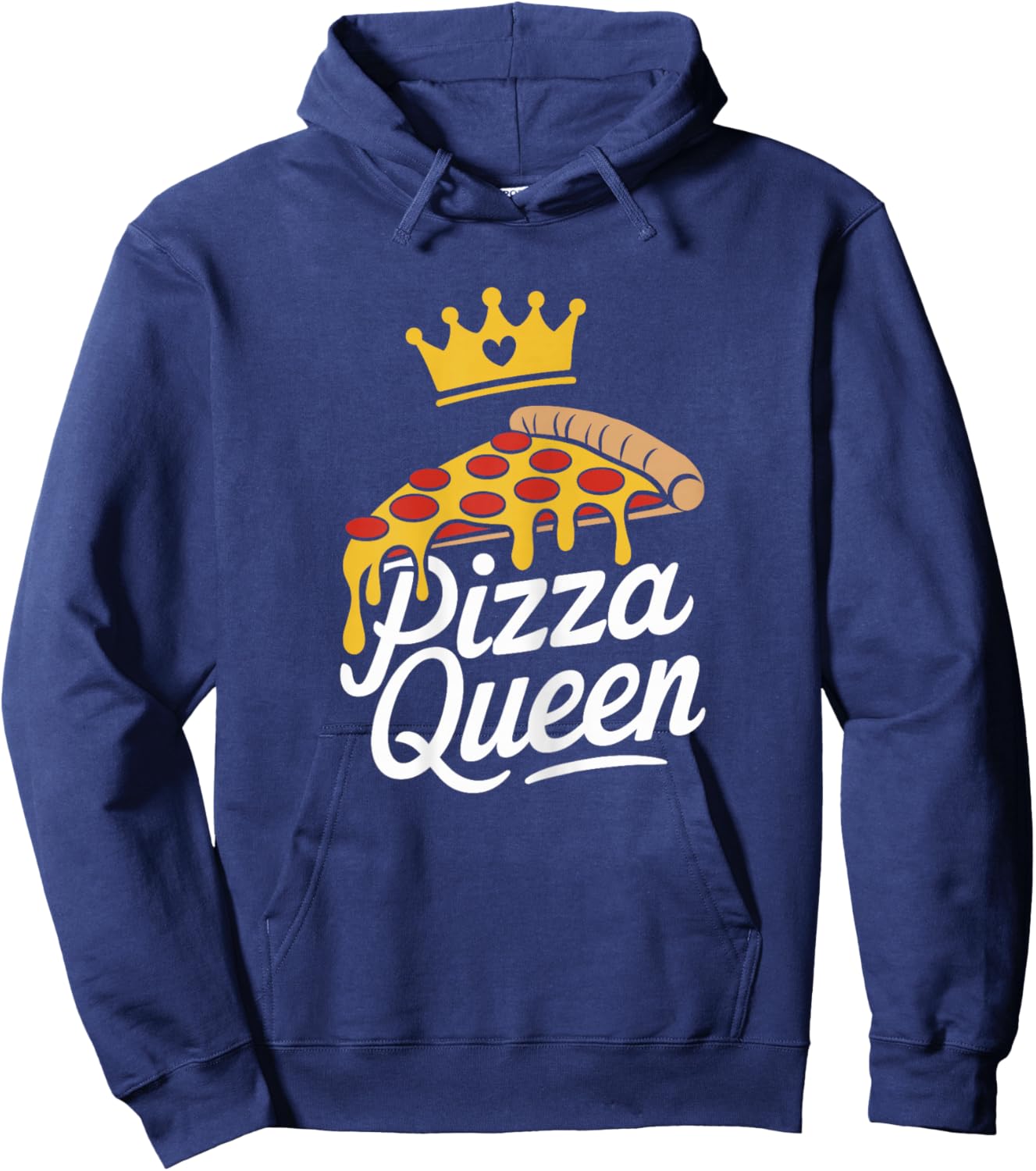 Pizza Queen Girl Loves Pizza Funny Pizza Lover Hoodie - Hoodie | Navy
