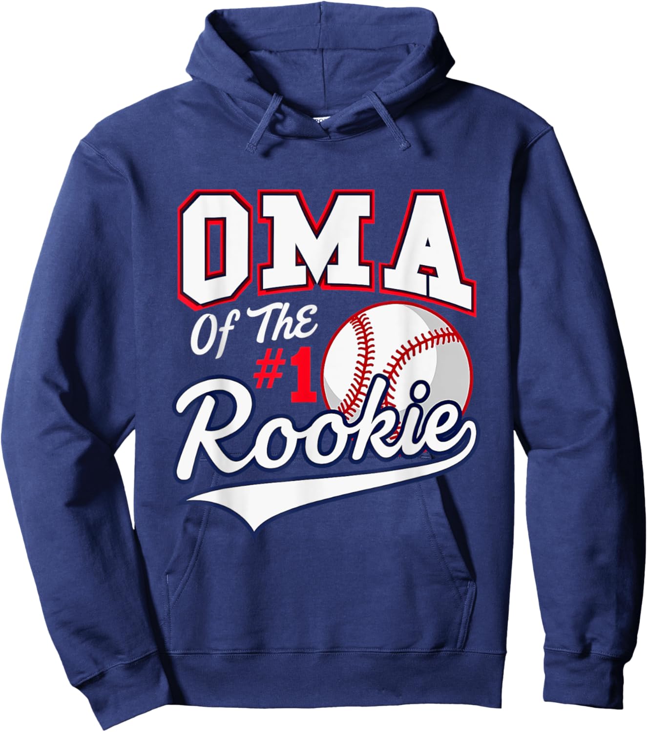 Retro Grandma Oma Of The Number 1 Rookie Baseball Hoodie - Hoodie | Navy