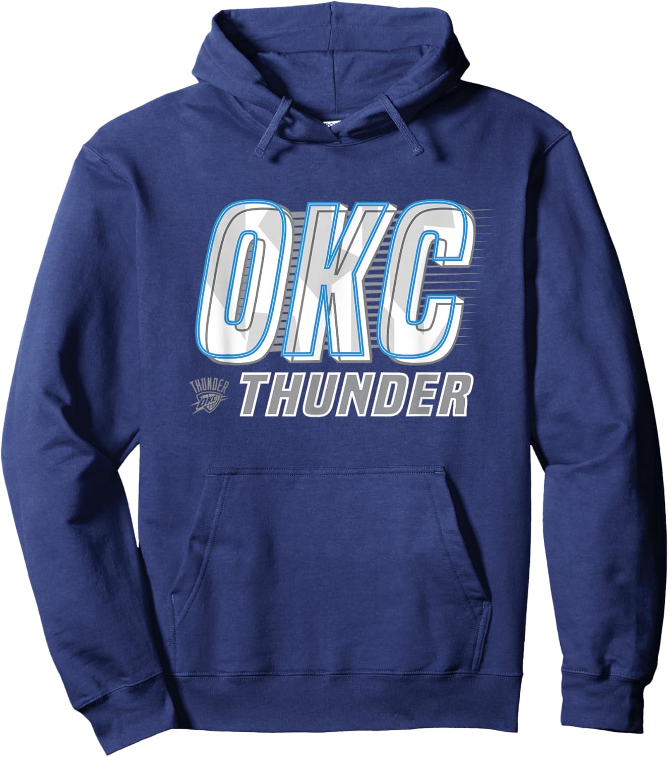 NBA Oklahoma City Thunder Type Stack Logo Hoodie - Hoodie | Navy