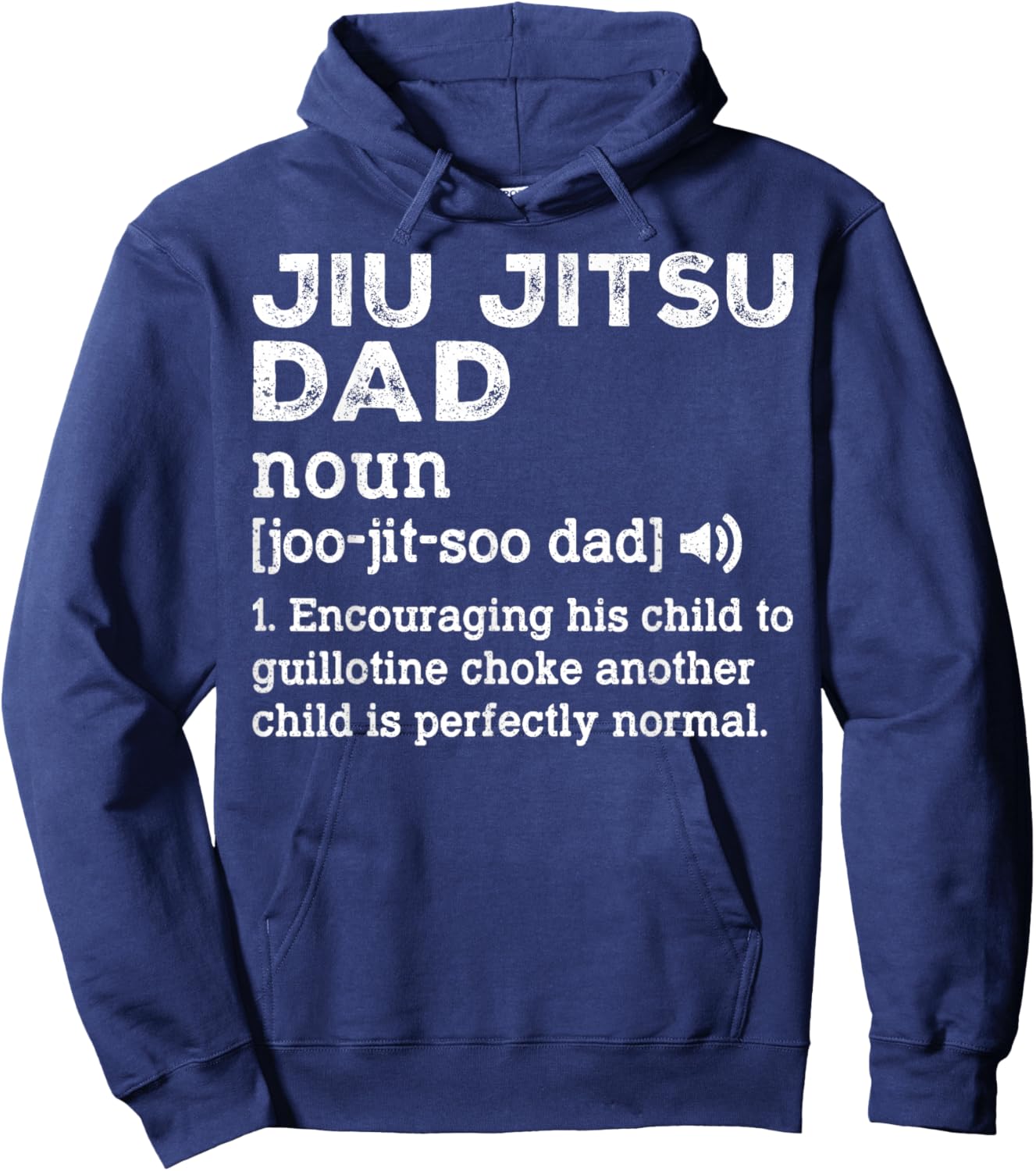 Jiu Jitsu Dad Definition - Funny BJJ Jiu Jitsu Dad Hoodie - Hoodie | Navy