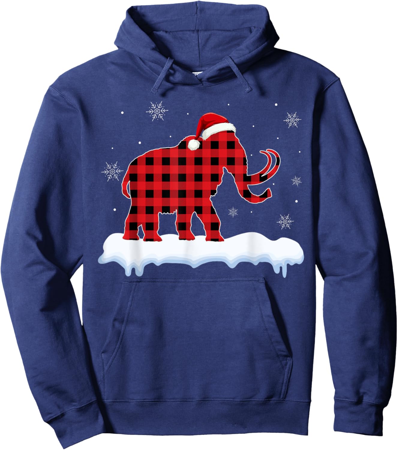 Mammoth Christmas Pajamas funny Mammoth Lover Xmas Hoodie - Hoodie | Navy