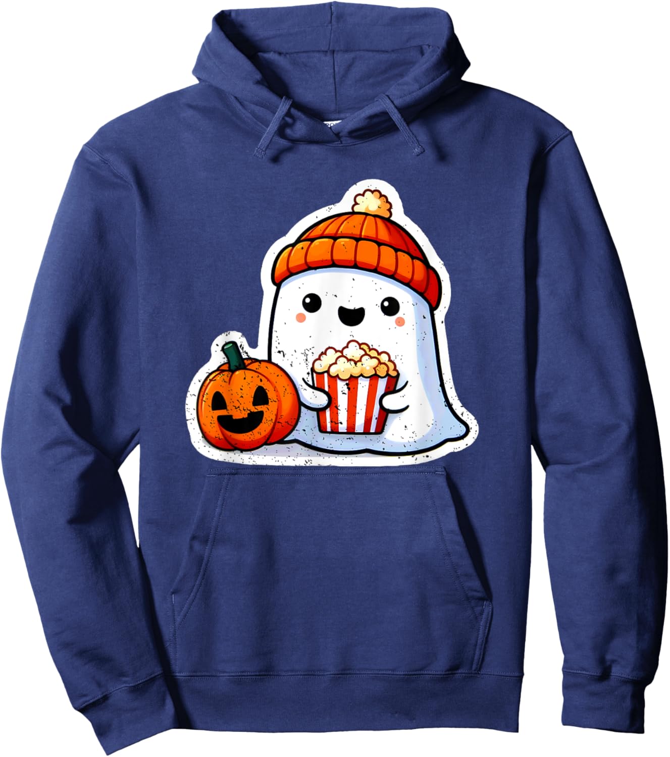 Halloween Ghost Movie Popcorn Horror Costume Girl Kids Women Hoodie - Hoodie | Navy