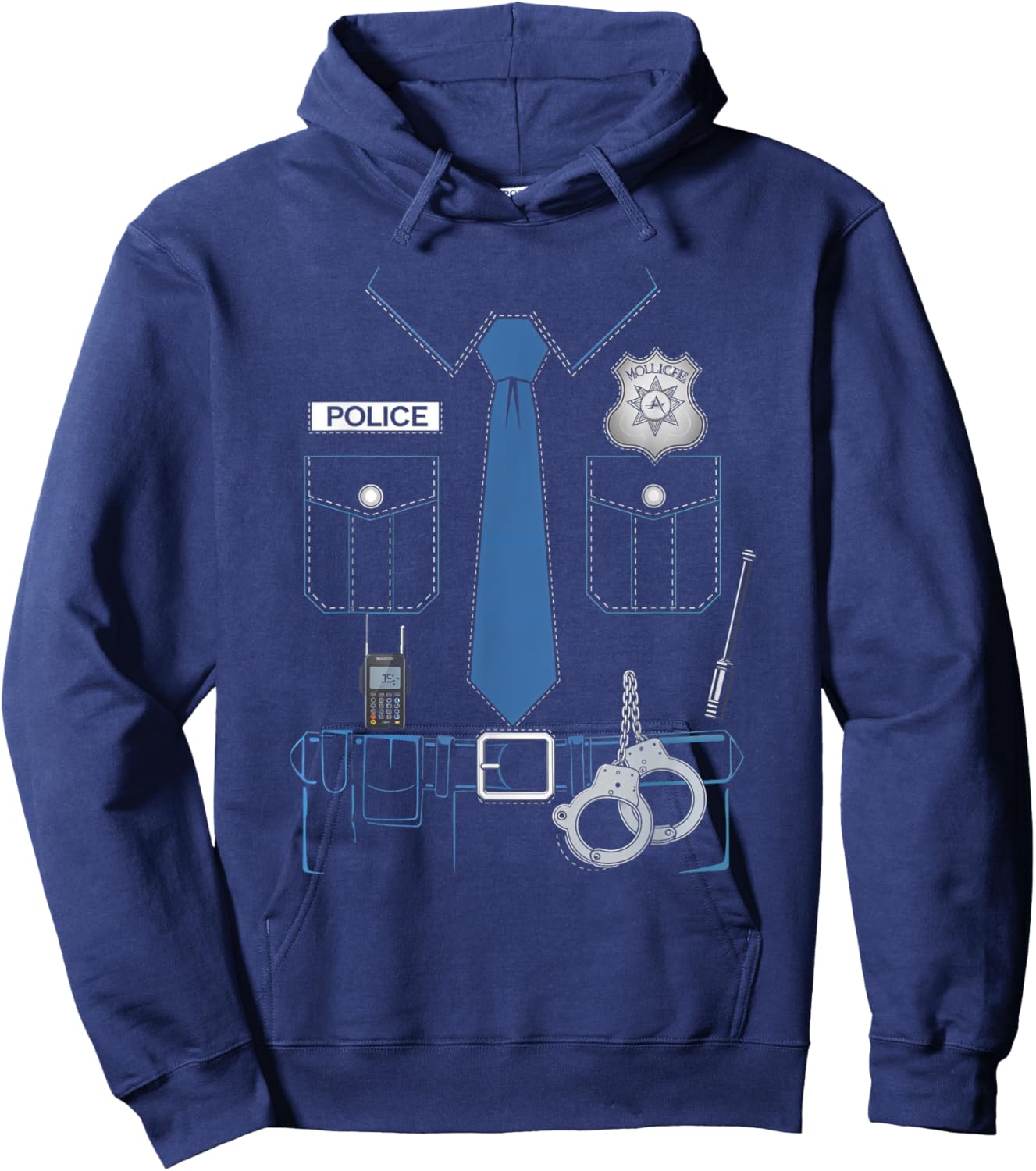 Police Officer Costume Police Uniform Kids Adults Hoodie - Hoodie | Navy