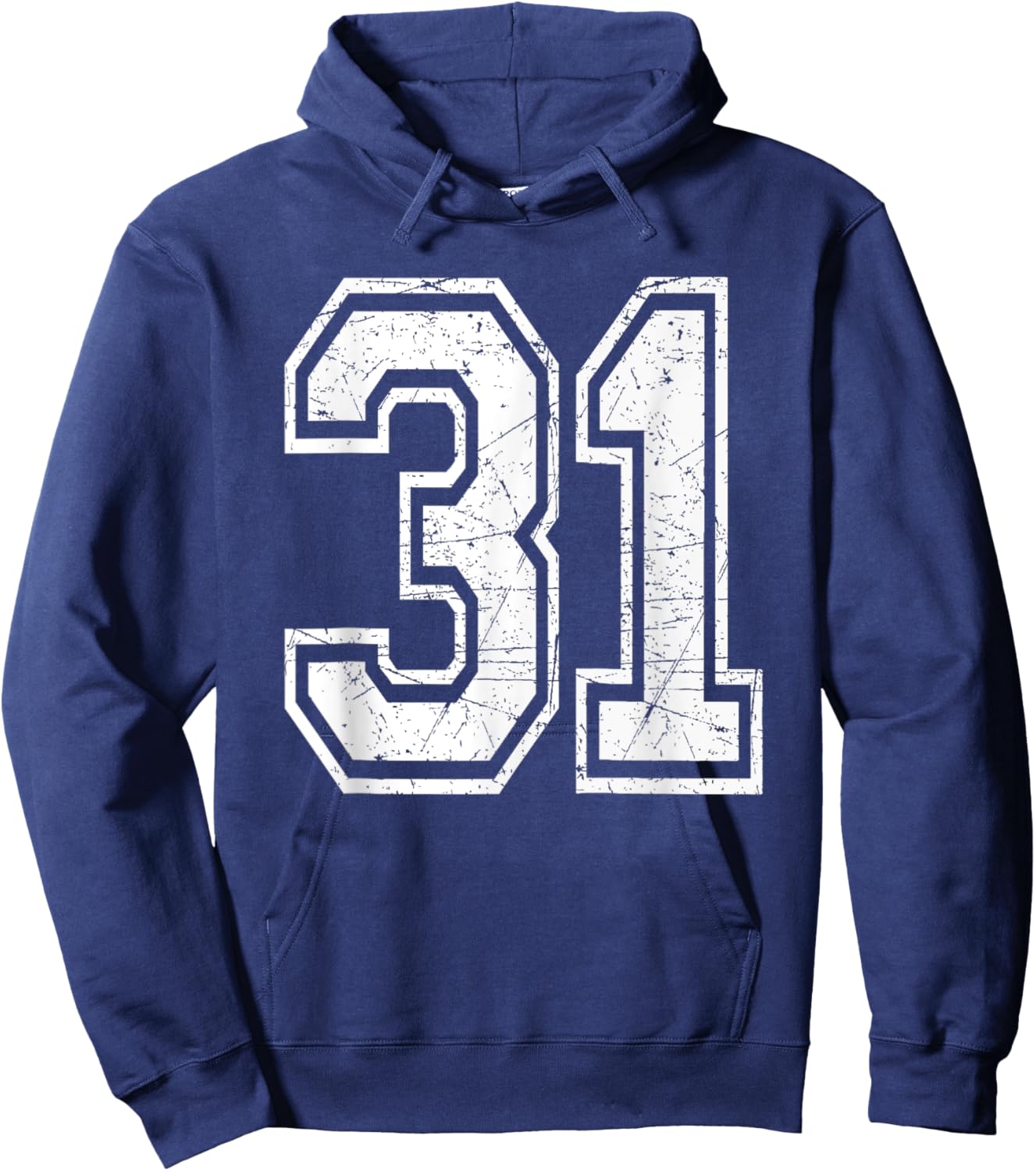 Number 31 Varsity Sports Team Jersey 31st Birthday Hoodie - Hoodie | Navy