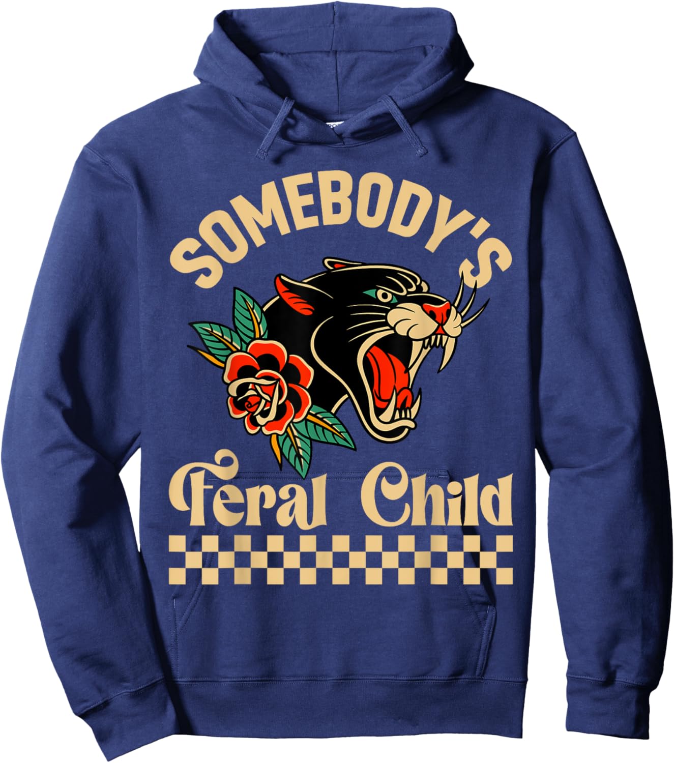 Somebody's Feral Child Funny Kids Toddler Hoodie - Hoodie | Navy