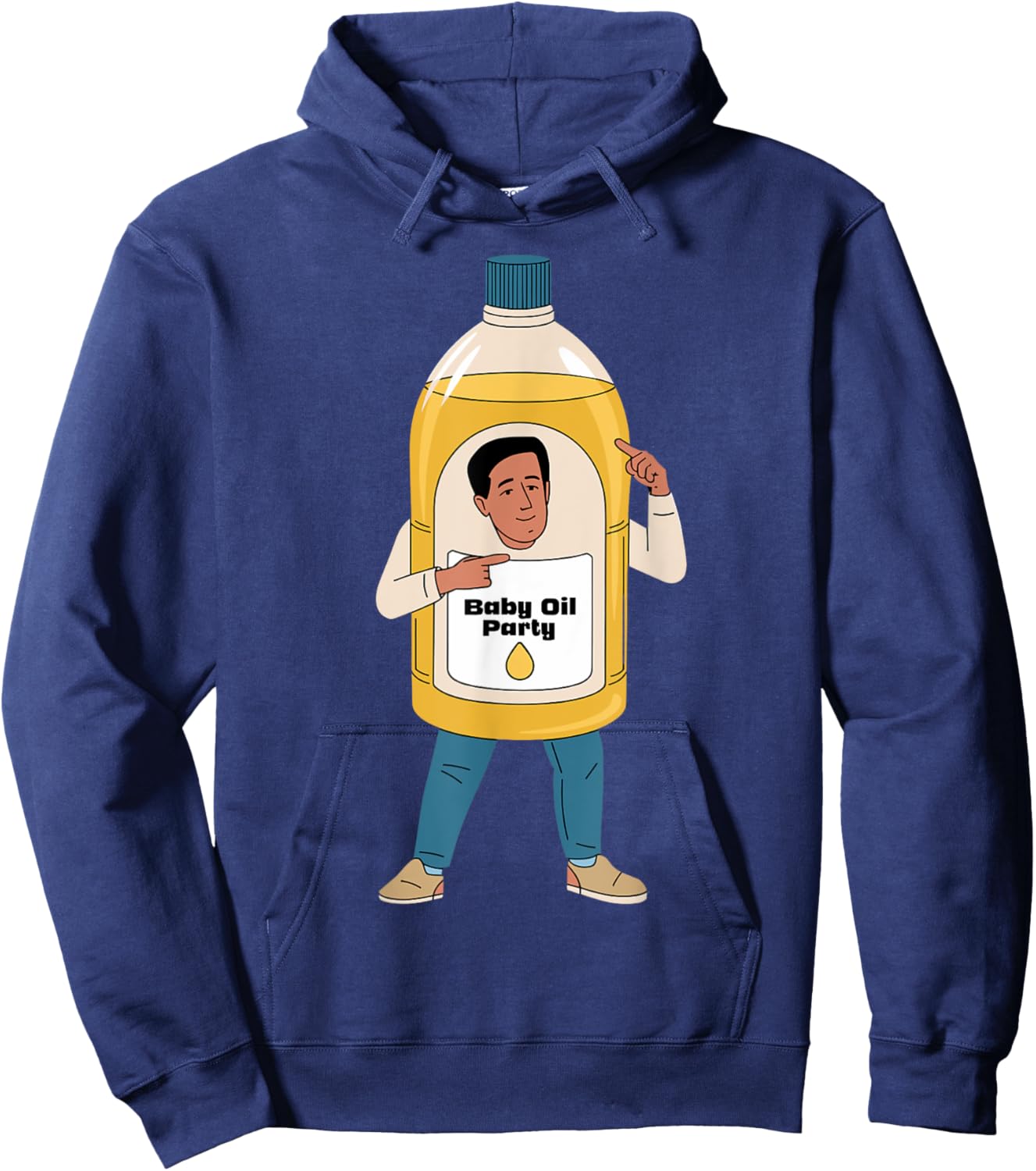 Organic Baby Oil Costume Adult Baby Powder Oil Perfume Hoodie - Hoodie | Navy