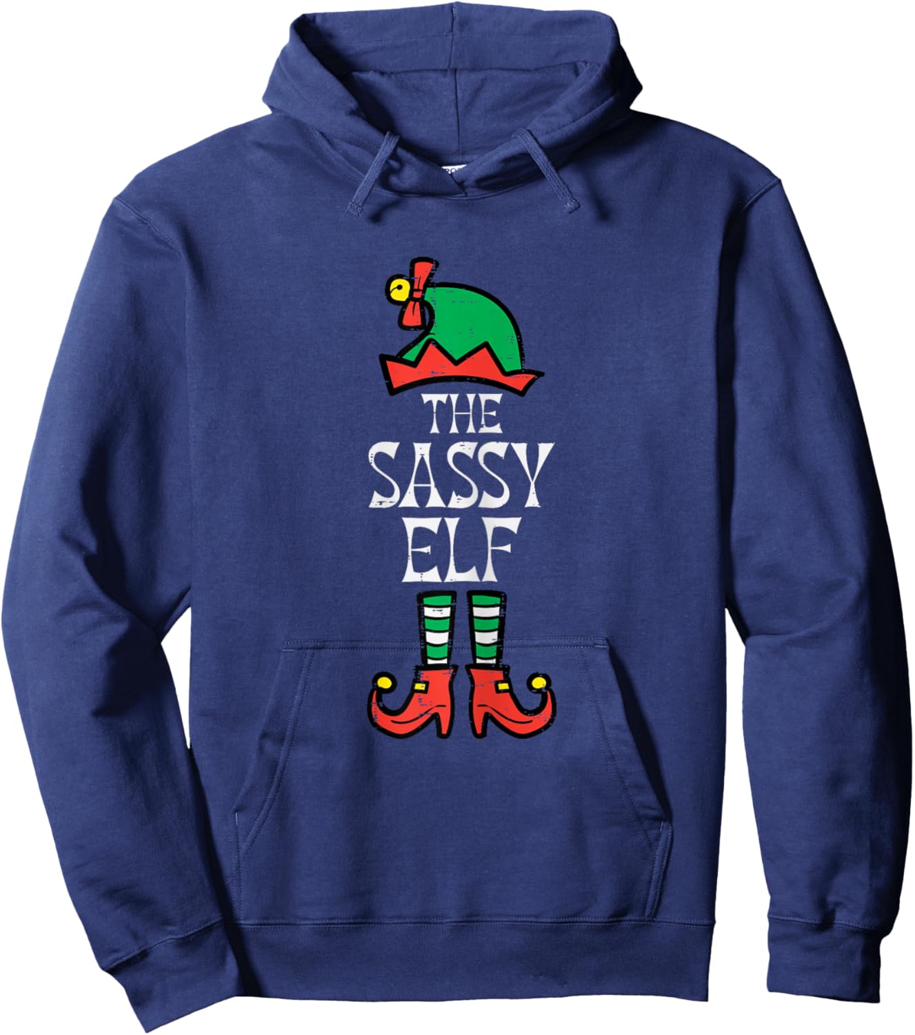 Sassy Elf Christmas Xmas Group Matching Women Girls Kids Hoodie - Hoodie | Navy