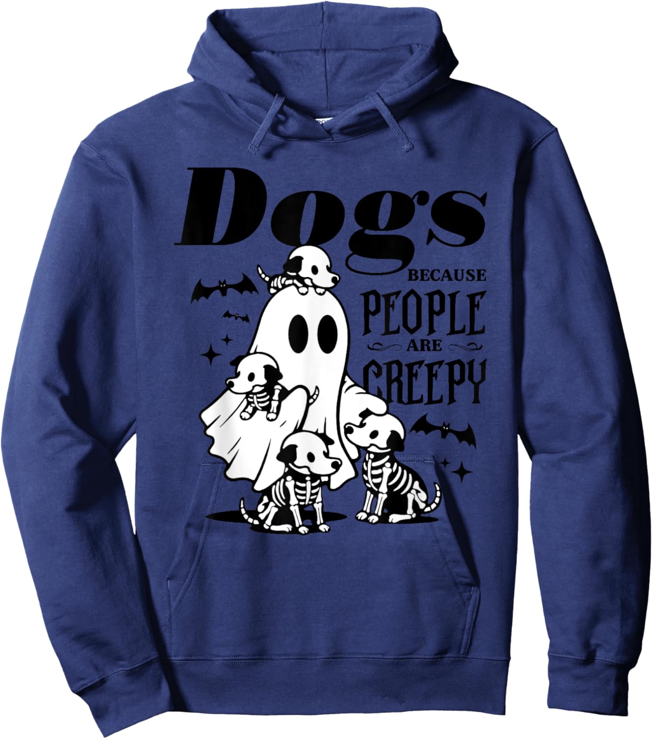 Dogs Because People Are Creepy, Ghost Chicken Halloween Hoodie - Hoodie | Navy