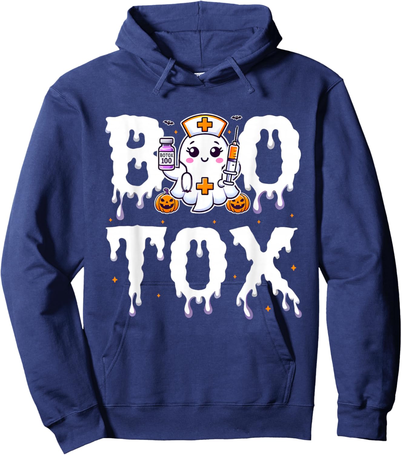 BOO-Tox Nurse Injector Halloween Filler Botox Dysport Hoodie - Hoodie | Navy