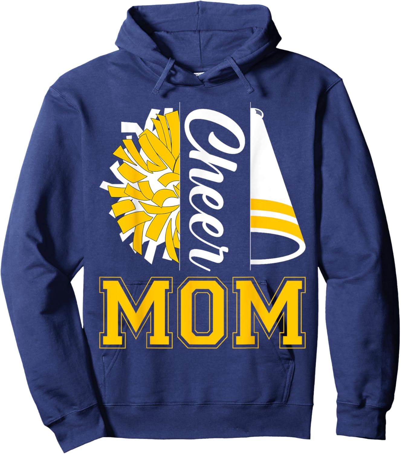 Vintage Cheer Mom Proud Cheerleader Mama Mother Women Hoodie - Hoodie | Navy