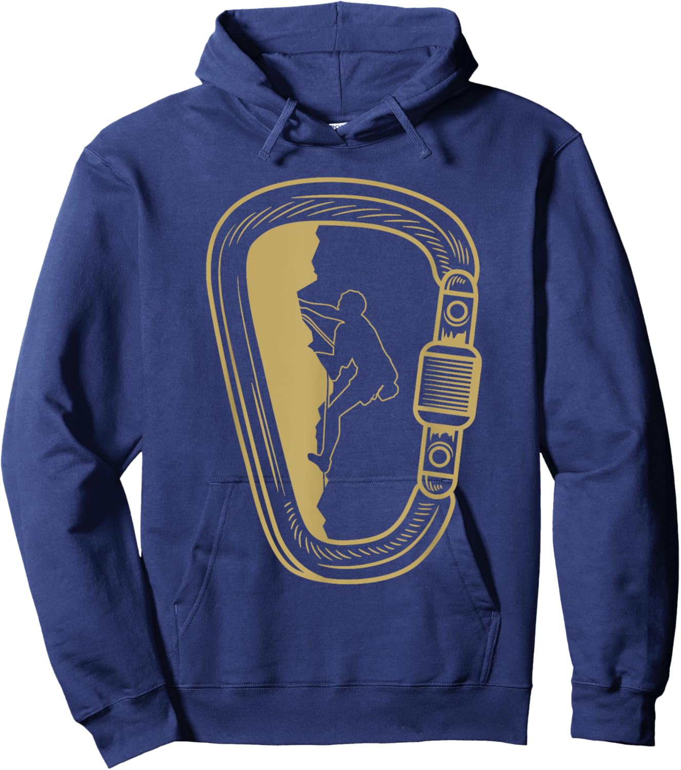 Funny Rock Climbing Carabiner Lovers Outfit Men Women Kids Hoodie - Hoodie | Navy