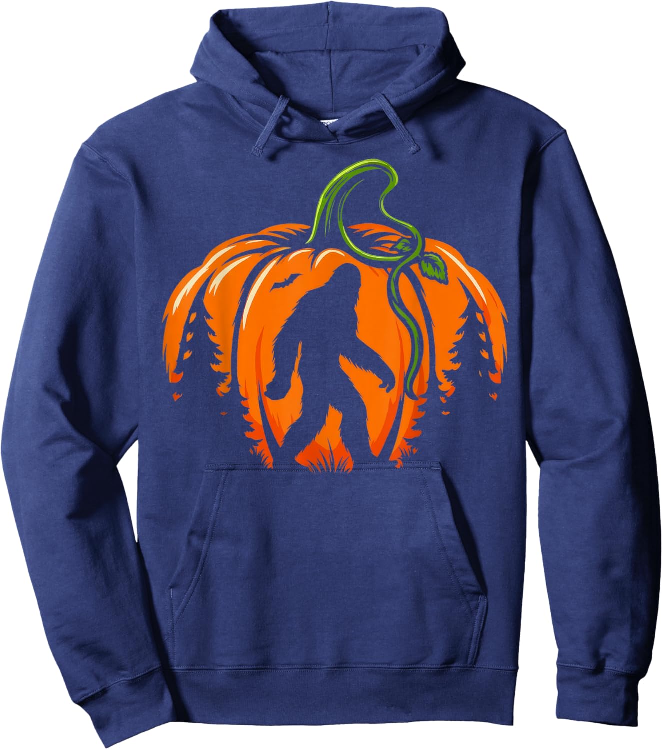 Bigfoot Pumpkin Halloween Costume Sasquatch Men Women Kids Hoodie - Hoodie | Navy