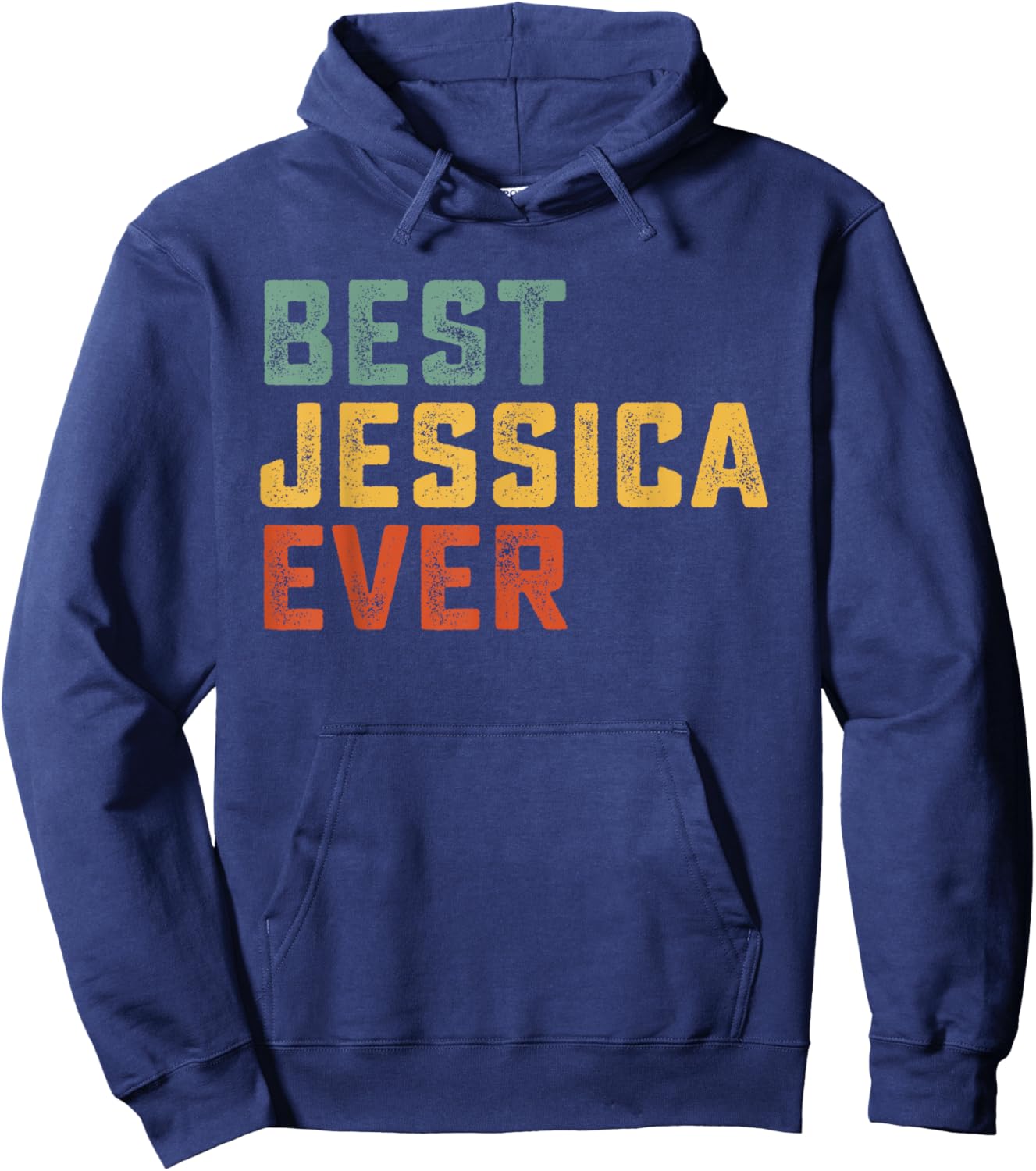Best Jessica Ever Retro Personalized First Name Jessica Hoodie - Hoodie | Navy