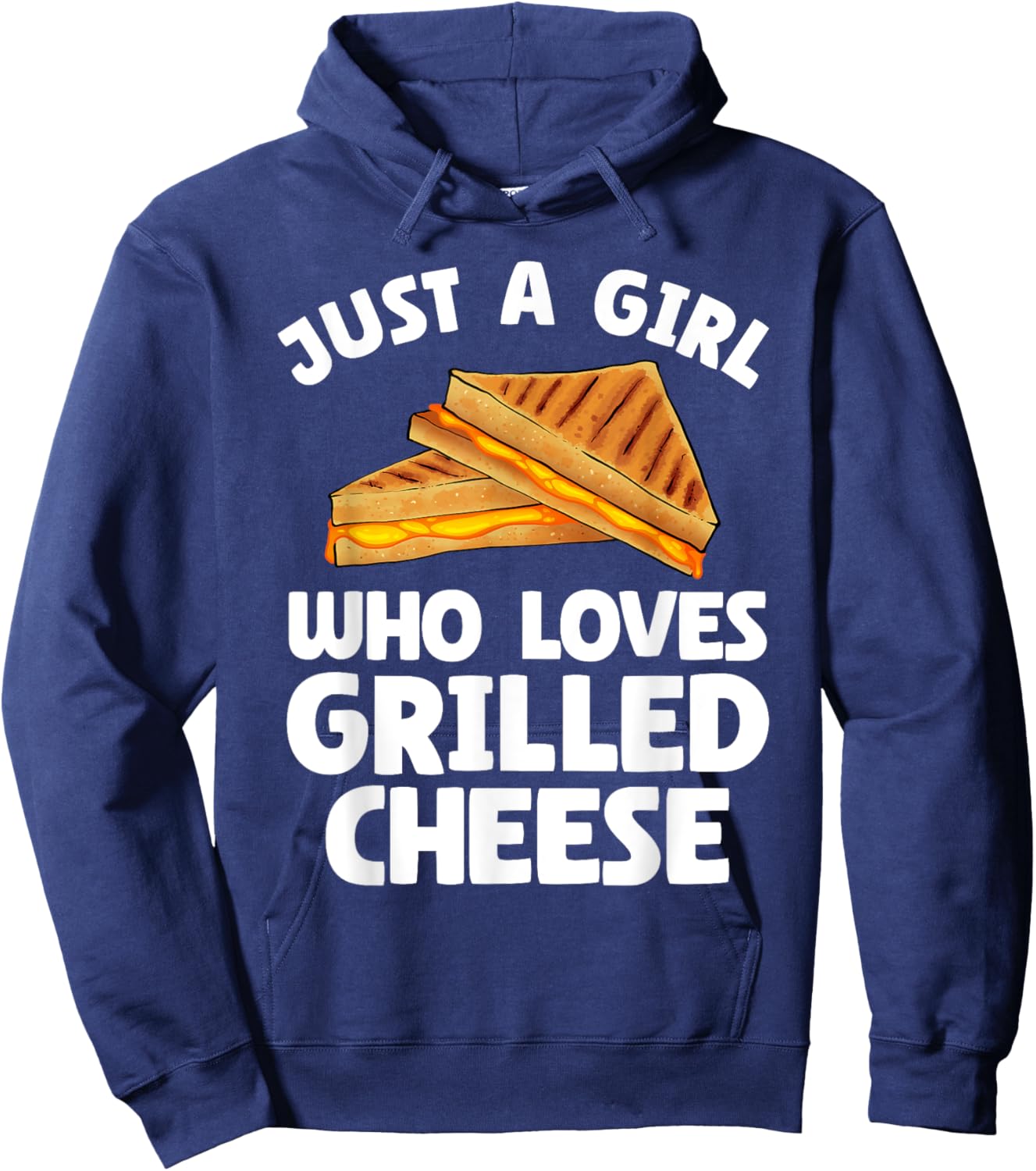 Grilled Cheese Art For Girls Women Grilled Cheese Sandwich Hoodie - Hoodie | Navy