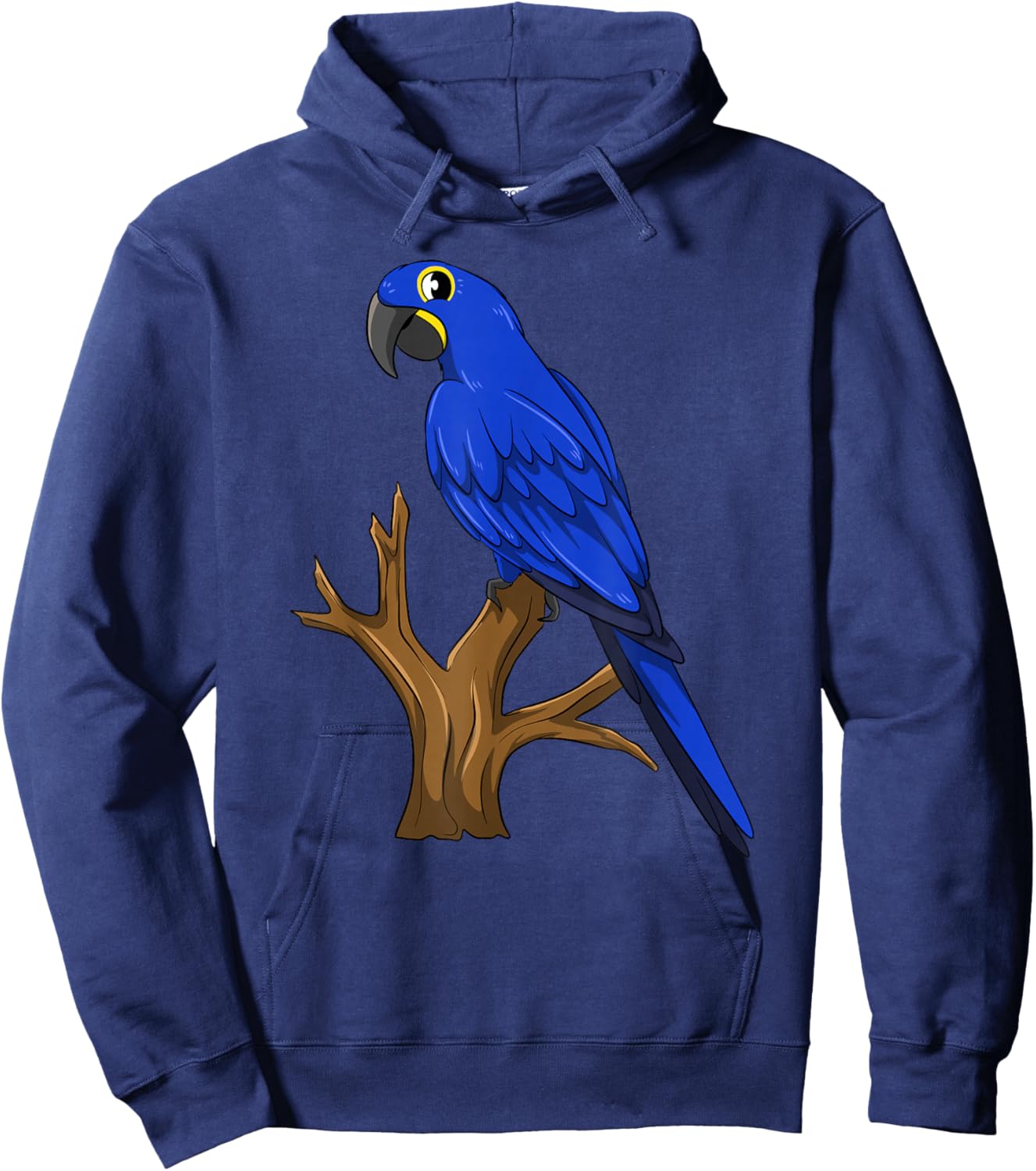 Funny Hyacinth Macaw Parrot Hoodie - Hoodie | Navy