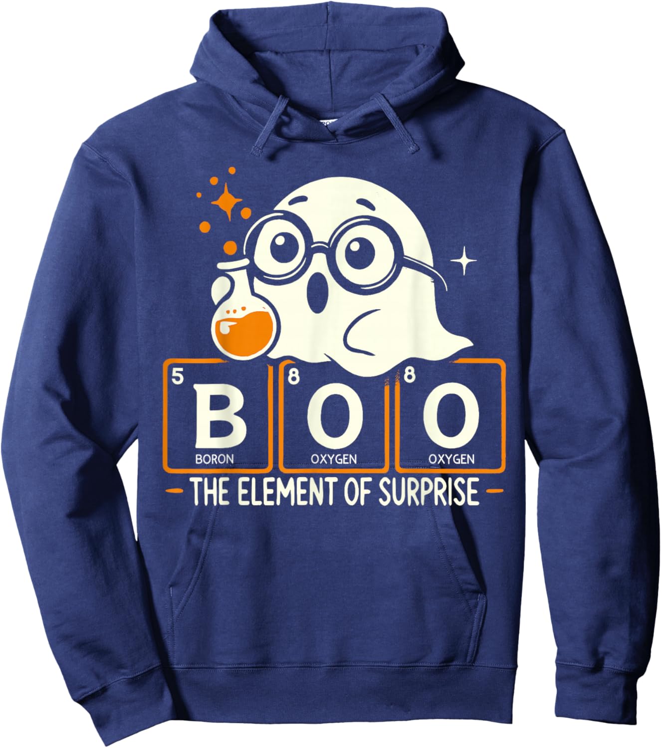 Boo The Element Of Surprise Shirt Cute Ghost Science Vintage Hoodie - Hoodie | Navy