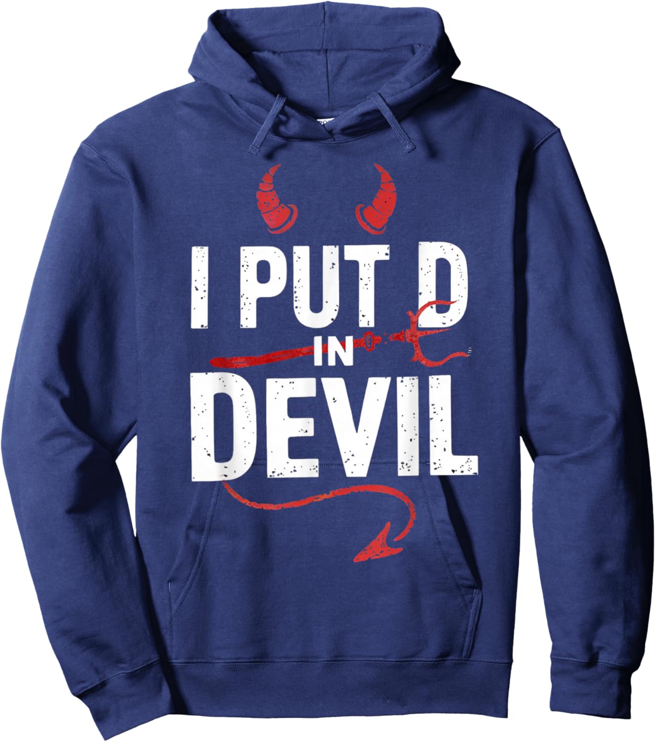 I Put D In Devil Funny Halloween Matching Couple Men Women Hoodie - Hoodie | Navy