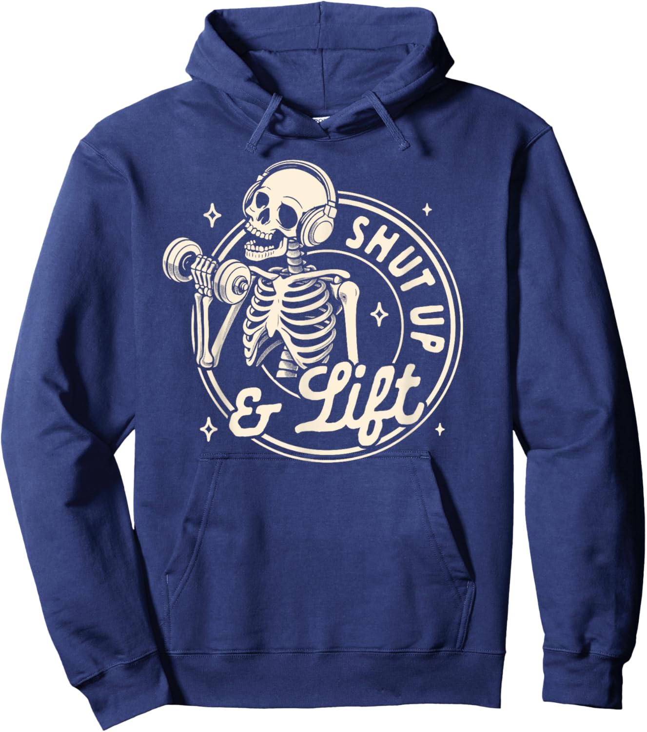 Gym Fitness Workout Weightlifting Pump Cover Shut Up & Lift Hoodie - Hoodie | Navy