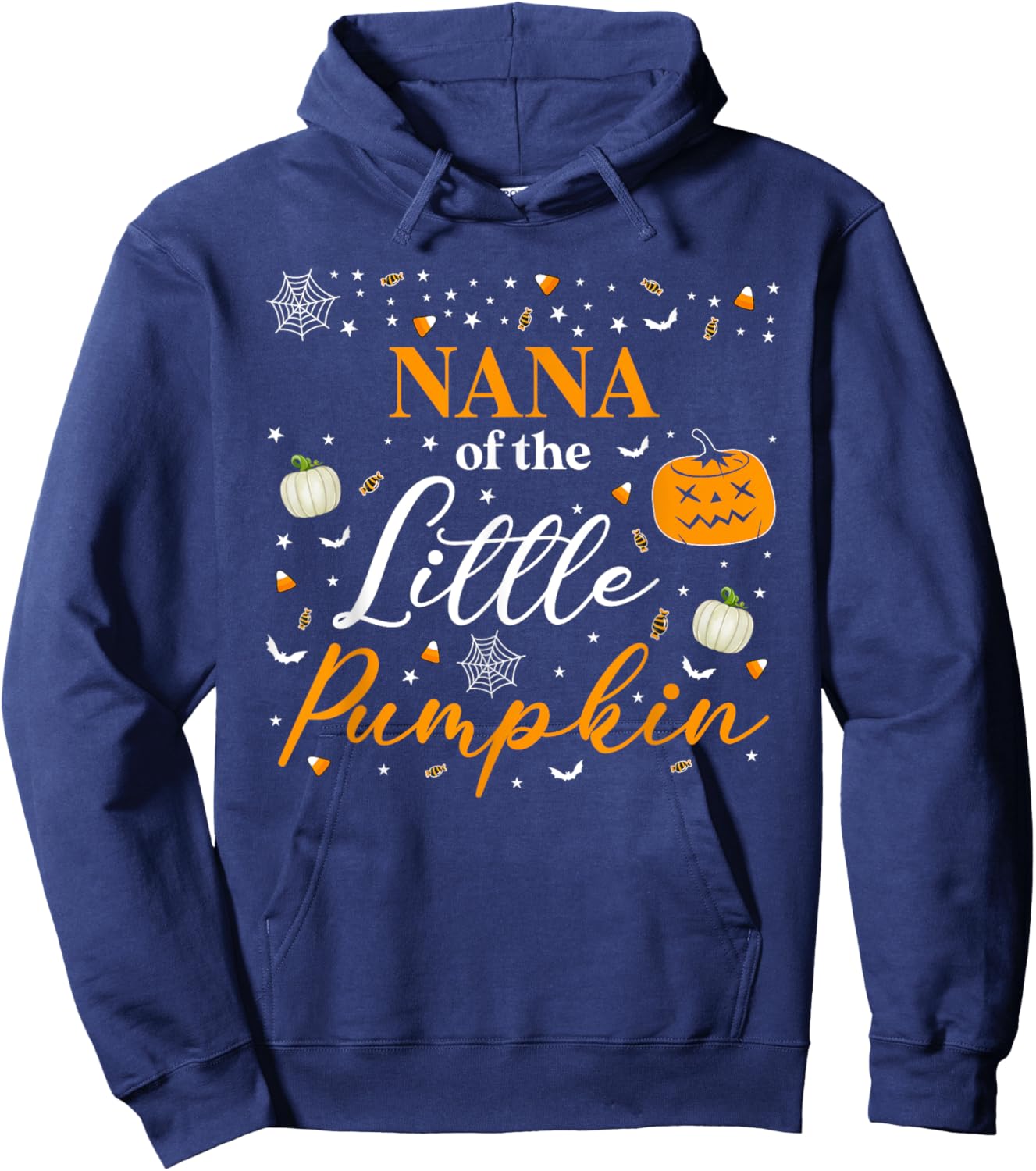 Nana Of The Little Pumpkin Family Matching Halloween Hoodie - Hoodie | Navy