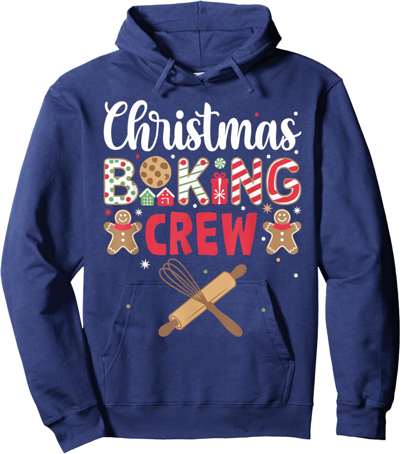 Funny Christmas Baking Crew Baking Christmas Cookie Hoodie - Hoodie | Navy