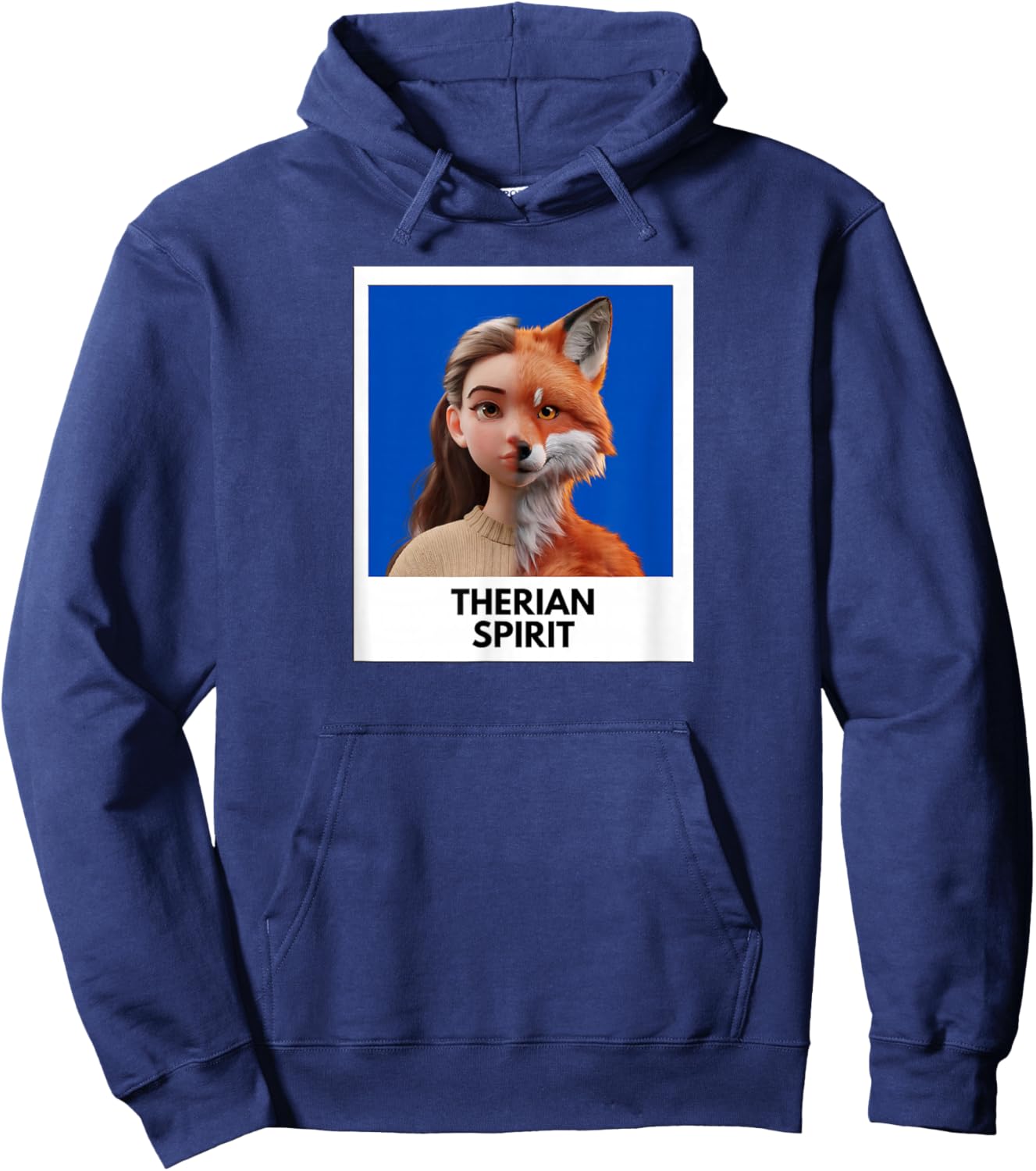 Fox Therian Spirit Photo Hoodie - Hoodie | Navy