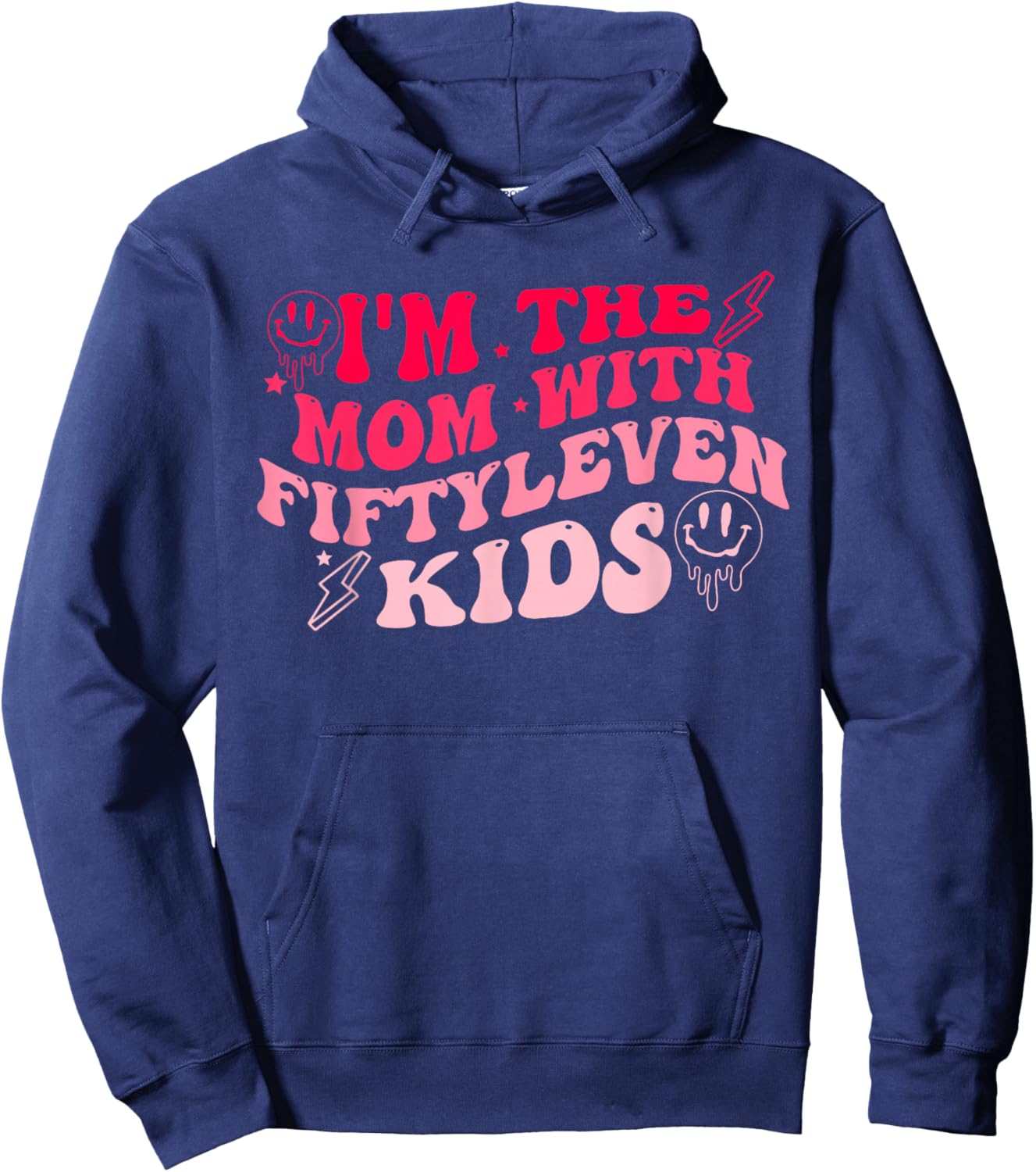 I'm The Mom With Fiftyleven Kids Design Hoodie - Hoodie | Navy