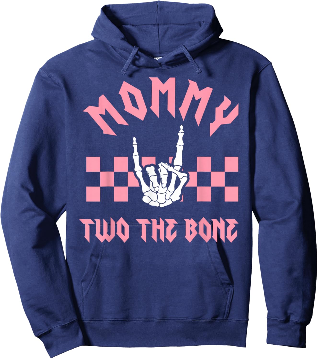 Mommy Bad Two the Bone Birthday 2 Years Old Birthday Hoodie - Hoodie | Navy