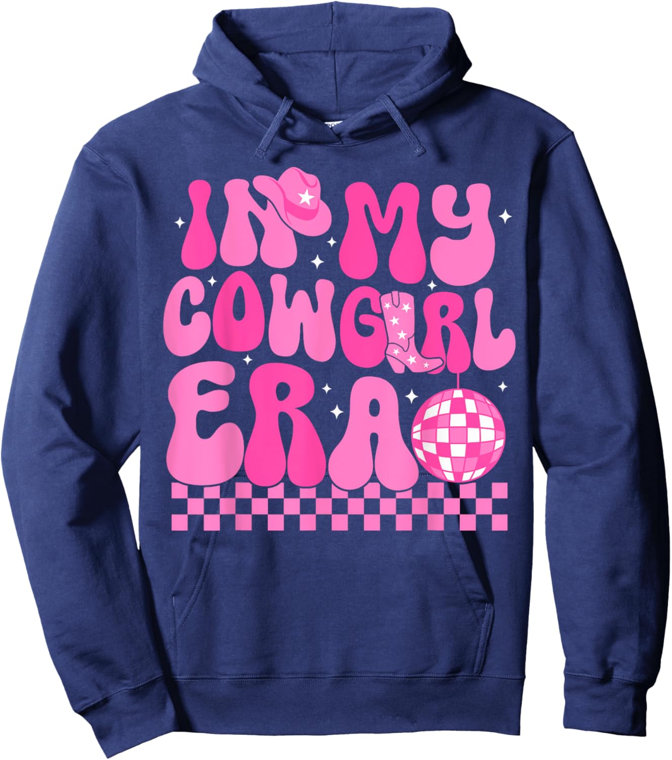 Cowgirls Shirt In My Cowgirl Era Groovy Cute Western Rodeo Hoodie - Hoodie | Navy