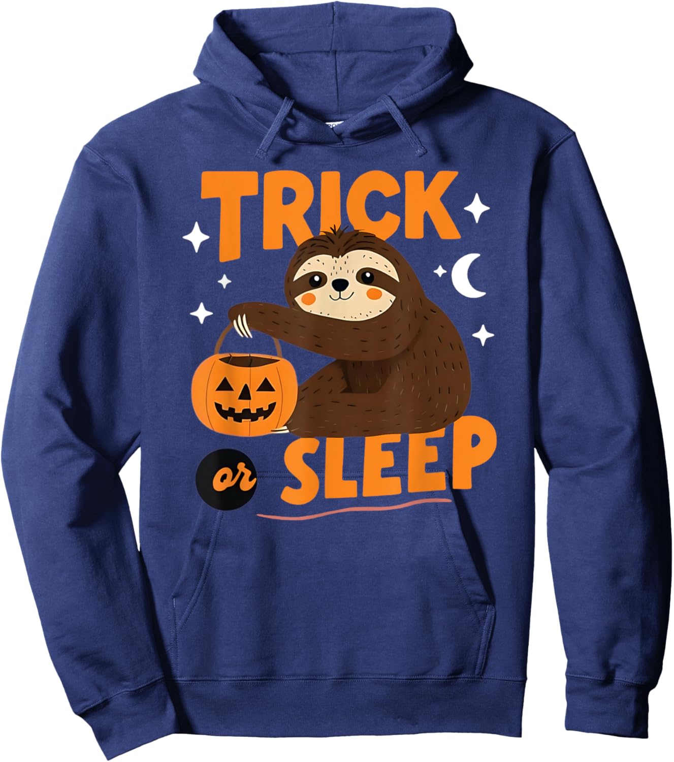 Trick or Sleep Halloween Sloth Hoodie - Hoodie | Navy
