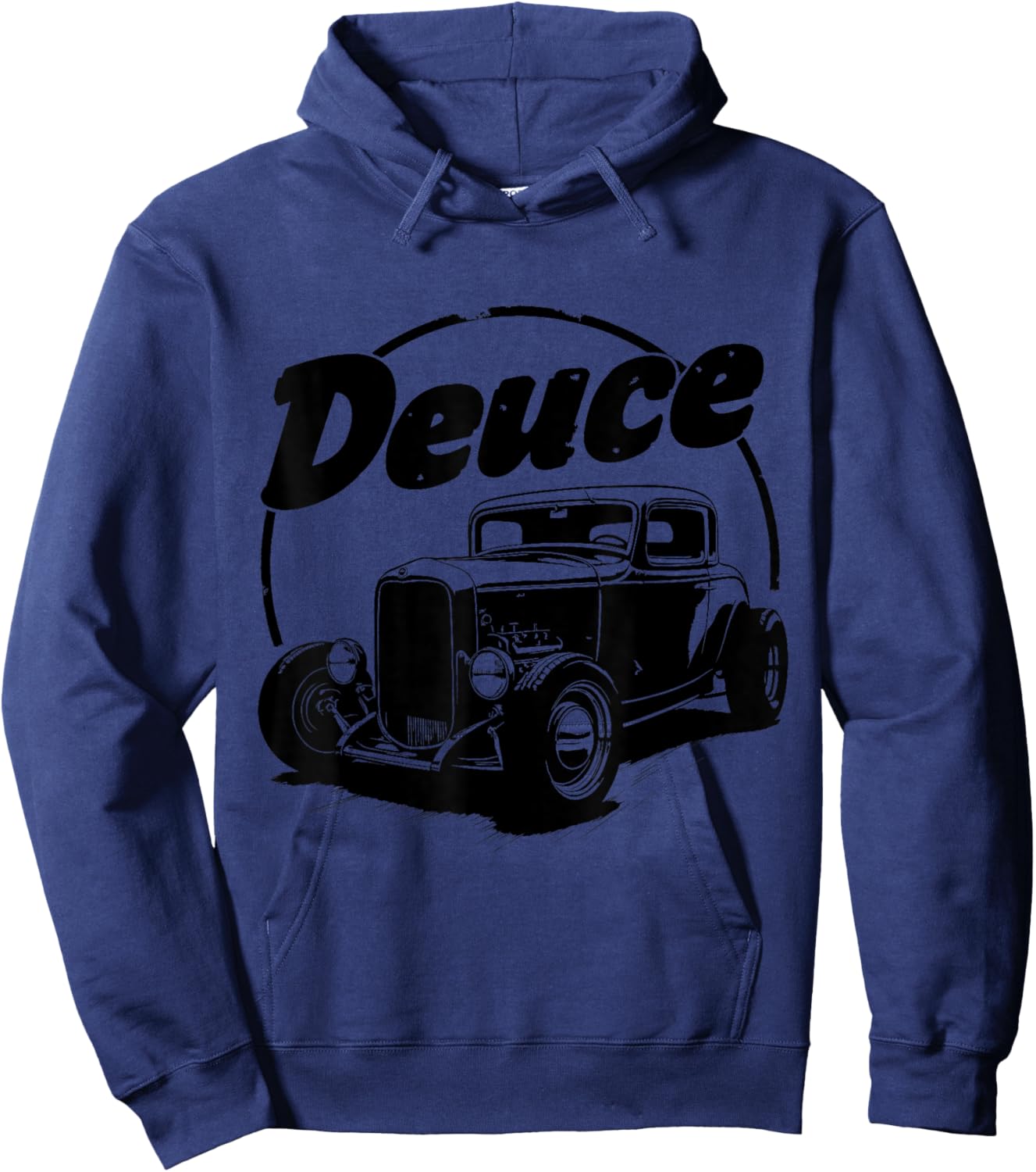 Deuce Hot Rod Retro Classic Car Graphic Classic Deuce Coupe Hoodie - Hoodie | Navy