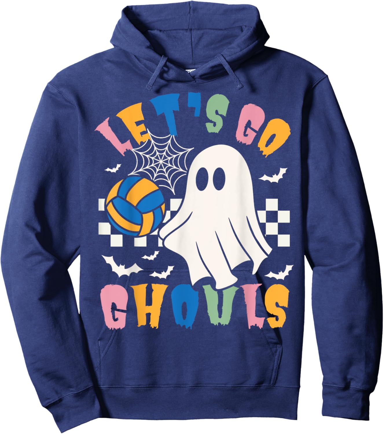 Funny Ghost Volleyball Halloween Costume Men Women & Kids Hoodie - Hoodie | Navy