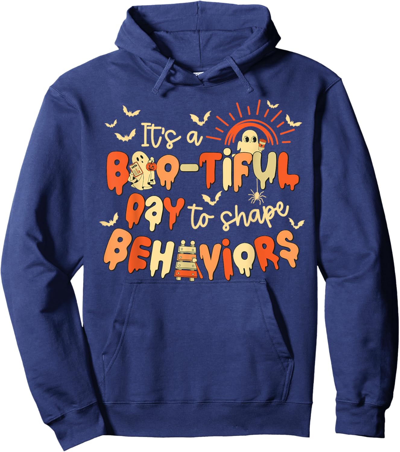 Behavior Analyst Halloween Registered Behavior Technician Hoodie - Hoodie | Navy