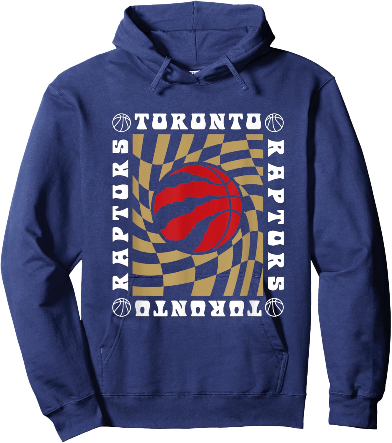 NBA Toronto Raptors Retro Checkerboard Wave Hoodie - Hoodie | Navy