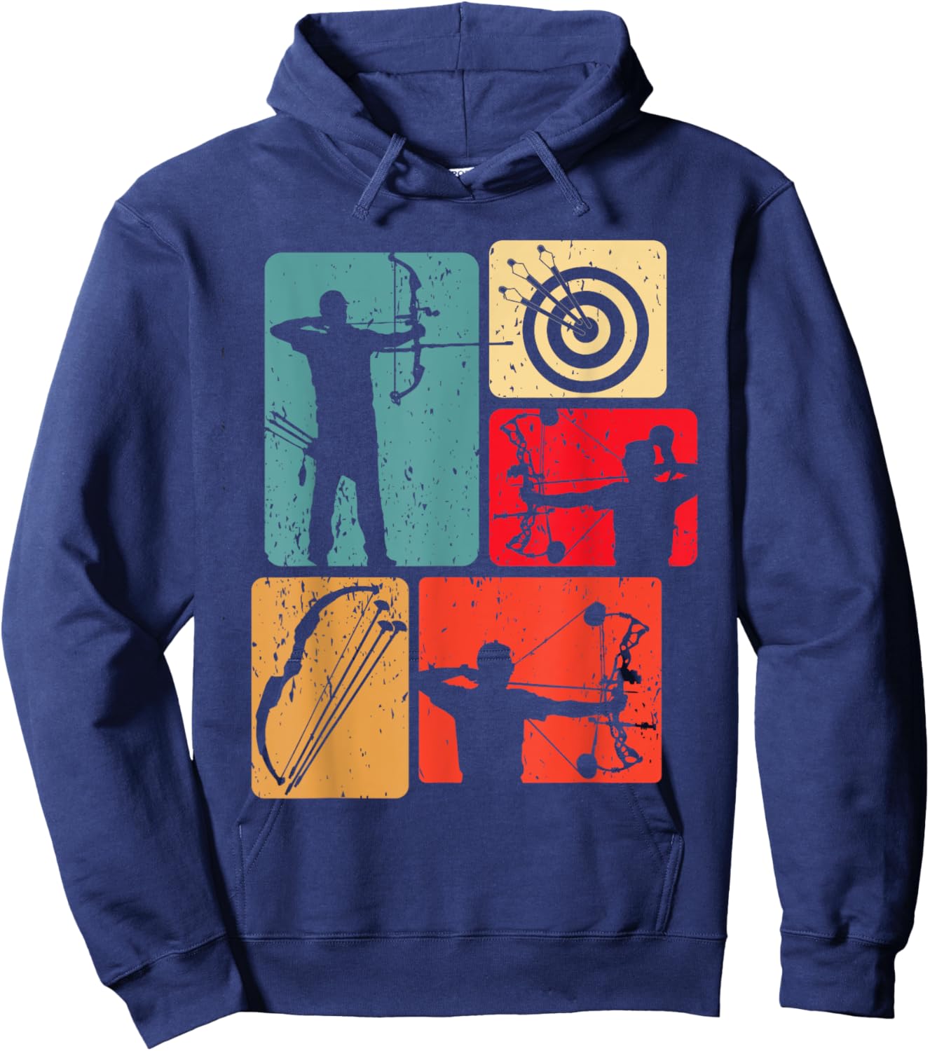 Funny Archery Cool Bow Arrow Target Game Enthusiast Outfit Hoodie - Hoodie | Navy