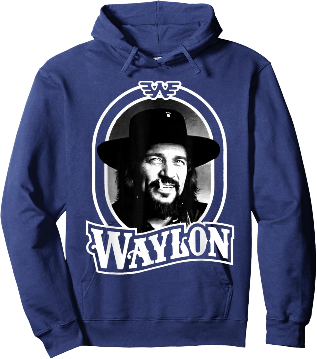 Waylon Jennings - Official Merchandise - Waylon 79 Hoodie - Hoodie | Navy