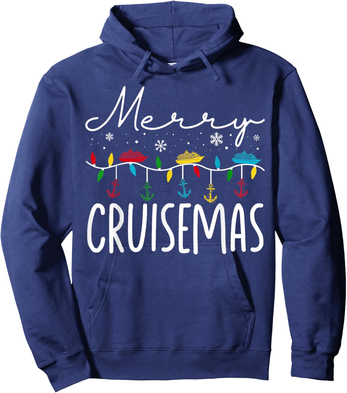 Merry Cruisemas Christmas Family Cruisin Funny Cruise Lover Hoodie - Hoodie | Navy