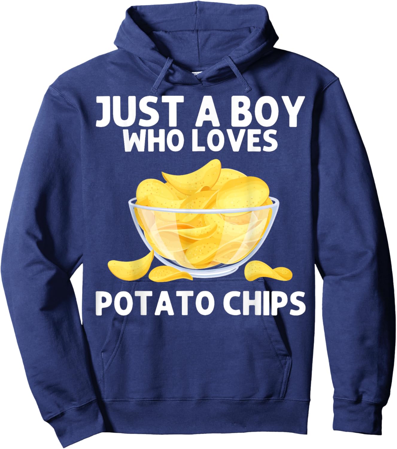 Funny Potato Chips Art Boys Kids Bag Of Chips Lover Hoodie - Hoodie | Navy