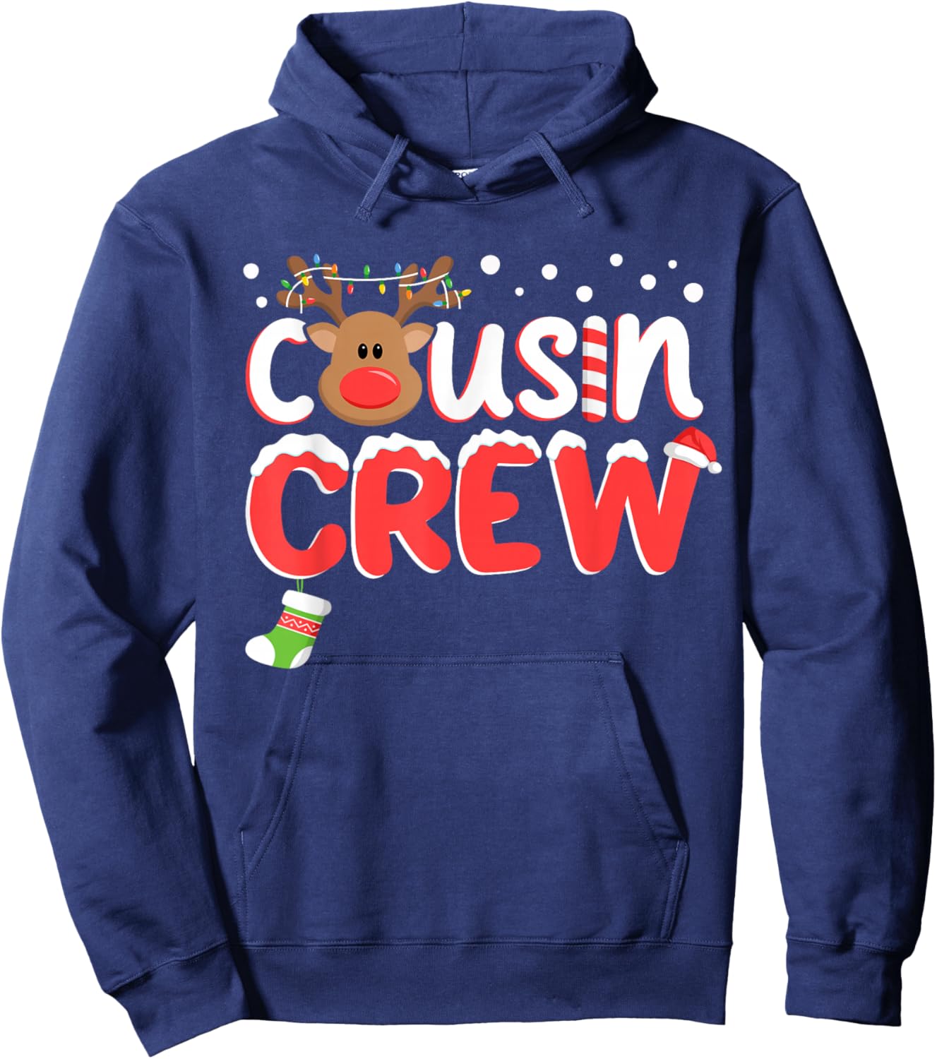 Cousin Crew Christmas Kids Cousins Christmas Matching Family Hoodie - Hoodie | Navy