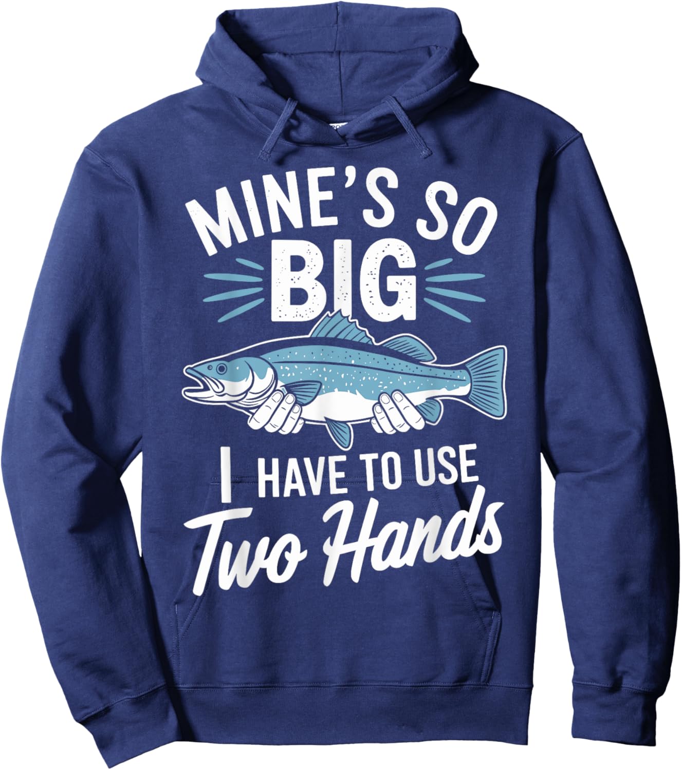 Big Fish Story Humor Funny Fishing Catch Outfit Hoodie - Hoodie | Navy