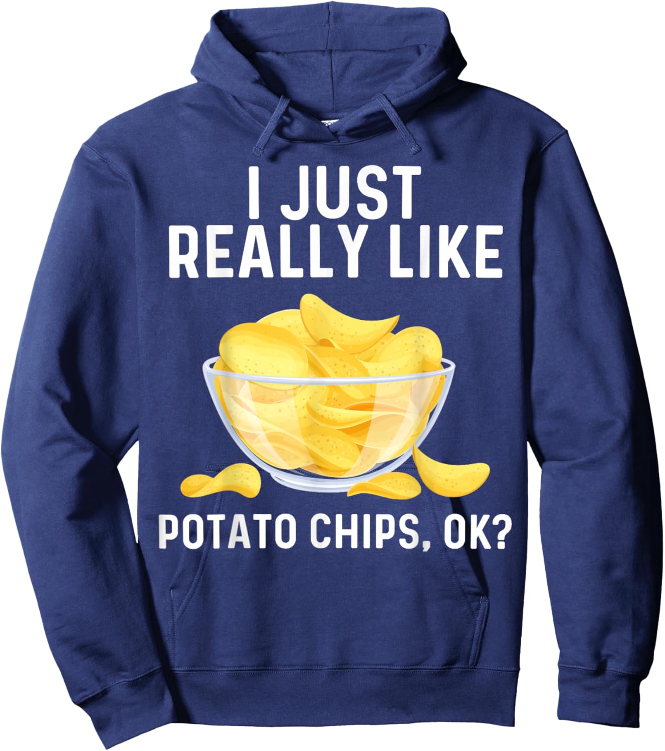 Funny Potato Chips Art Women Kids Bag Of Chips Lover Hoodie - Hoodie | Navy