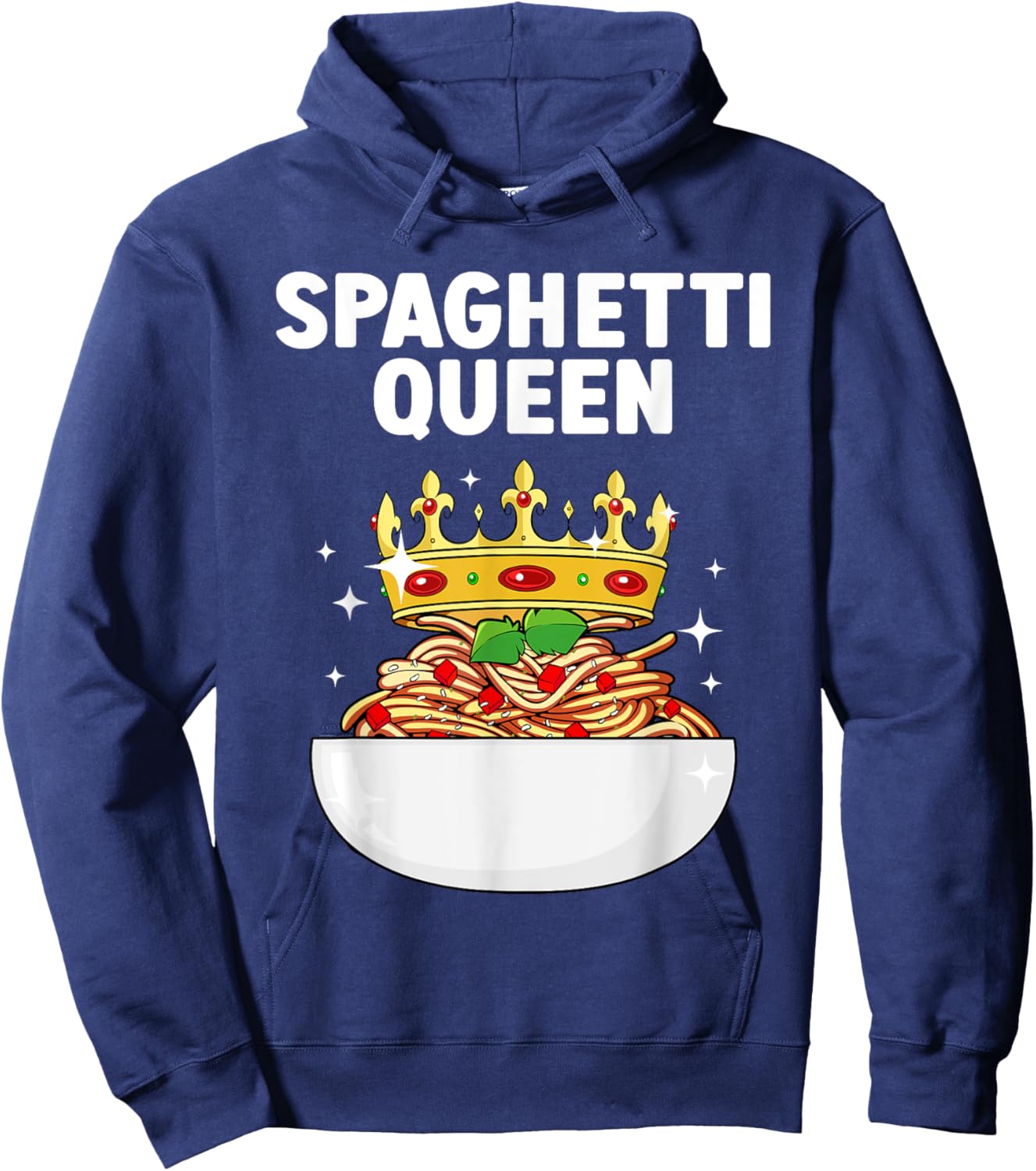Cool Spaghetti Art Girls Italian Food Pasta Lover Hoodie - Hoodie | Navy