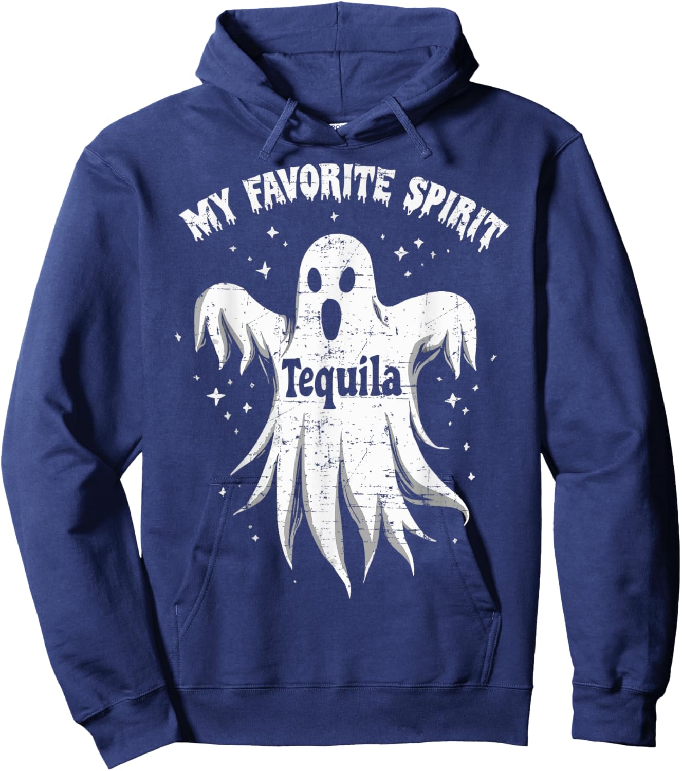 My Favorite Spirit Tequila Drinking Ghost Halloween Costume Hoodie - Hoodie | Navy