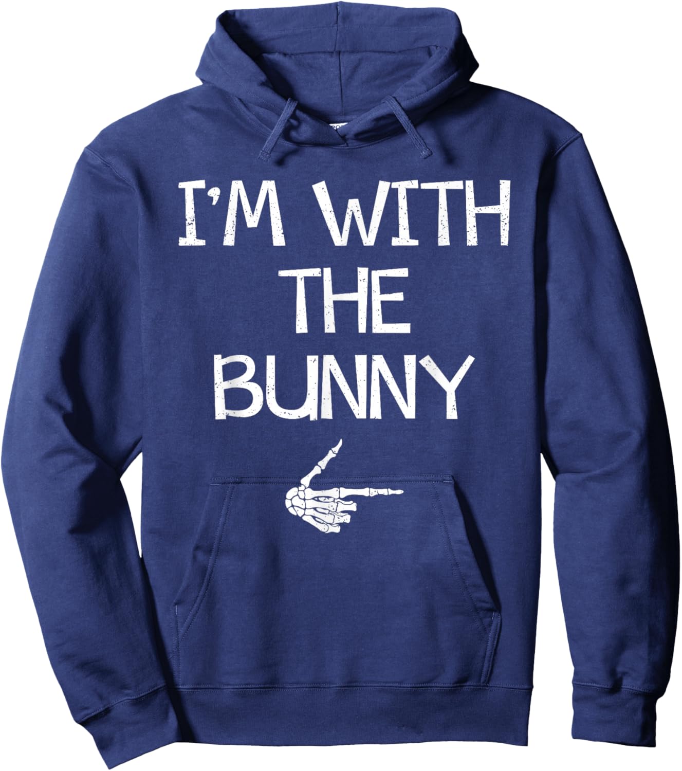 I'm With The Bunny Funny Halloween Costume Couples Matching Hoodie - Hoodie | Navy