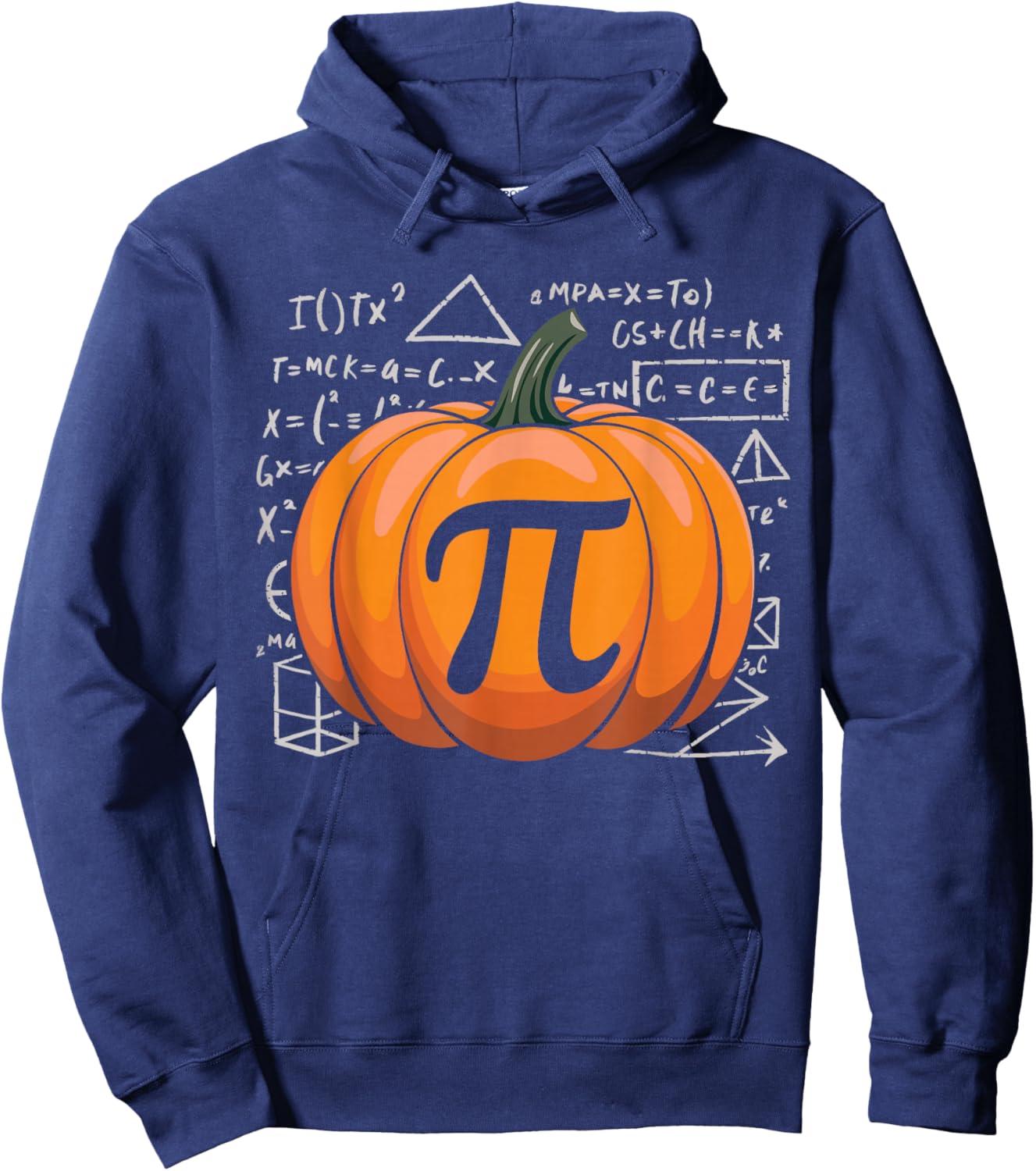 Pumpkin Pie Math Funny Thanksgiving Pi Day Math Teacher Fall Hoodie - Hoodie | Navy