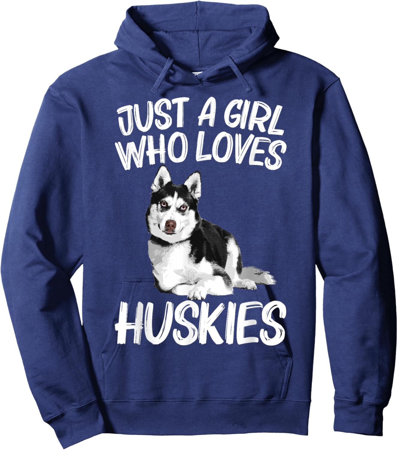 Cool Husky Gift Husky Lover Accessories & Stuff , Girls, -Kids, -Youth - Black - Small - Short Sleeve - Cotton Blend - Husky Themed Hoodie - Hoodie | Navy
