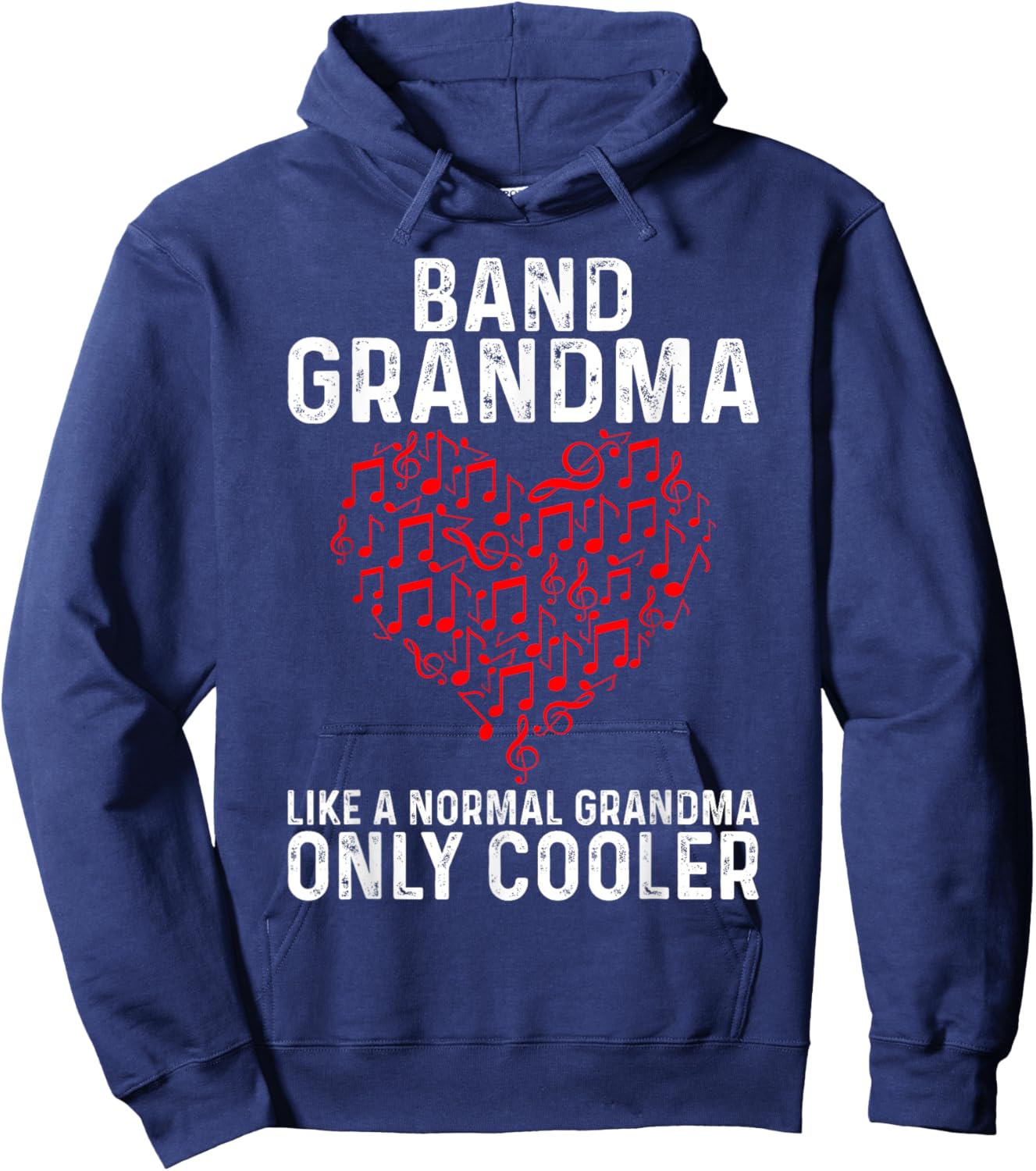 Funny Marching Band Grandma Music Lover Percussion Mom Hoodie - Hoodie | Navy