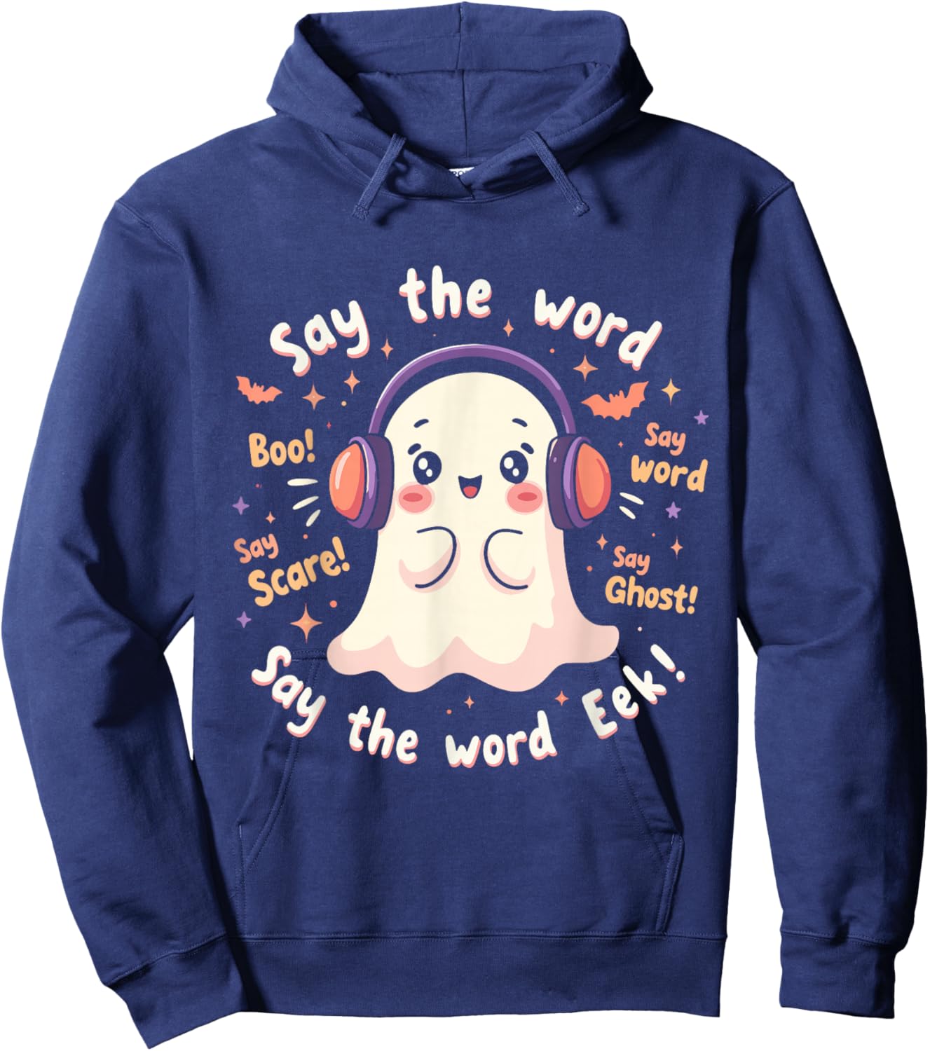 Halloween Audiologist Cute Ghost Spooky Audiology Hoodie - Hoodie | Navy